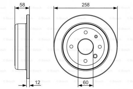 Диск гальмівний BOSCH 0 986 479 T52