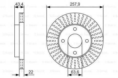 Тормозной диск BOSCH 0986479T66