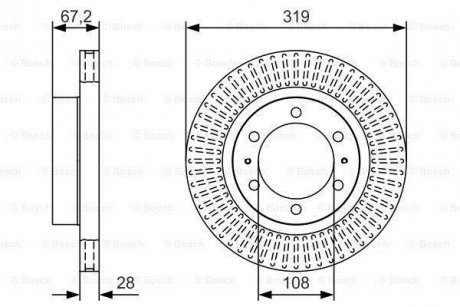 Диск гальмівний BOSCH 0 986 479 T80