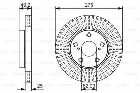 Тормозной диск BOSCH 0986479U19