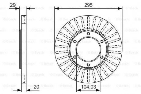 Диск тормозной BOSCH 0986479U33