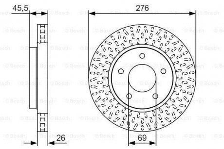 Диск тормозной BOSCH 0 986 479 U40