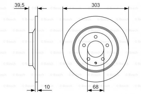 Диск гальмівний BOSCH 0 986 479 V04