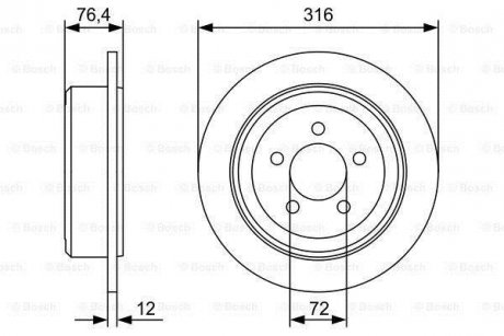 Диск тормозной BOSCH 0 986 479 W22