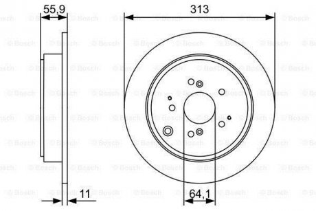 Тормозной диск BOSCH 0986479W23