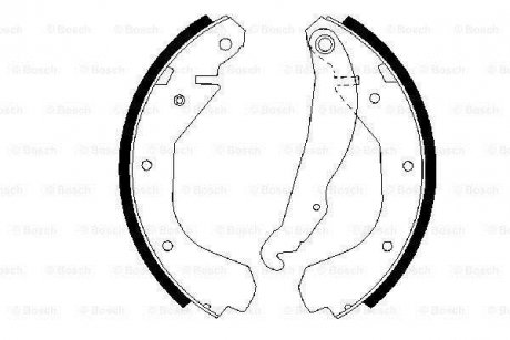 Гальмівні колодки барабанні BOSCH 0 986 487 199