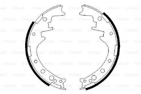 Тормозные колодки барабанные TOYOTA Hilux/VW Taro -98 - снято с выр-ва BOSCH 0986487292