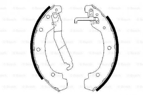 Тормозные колодки барабанные VW LT 2.4 -96 BOSCH 0986487389