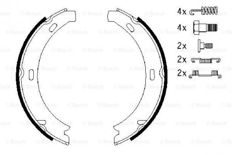 Гальмівні колодки барабанні MB E-Class (W210,S210) -03 BOSCH 0 986 487 584