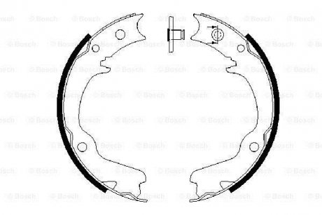 Тормозные колодки барабанные BOSCH 0 986 487 681