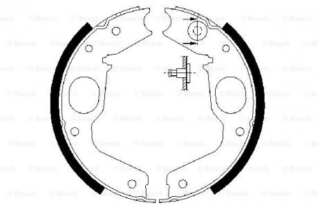 Тормозные колодки барабанные BOSCH 0986487719