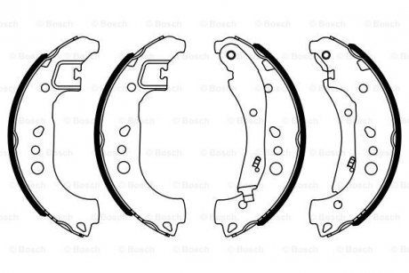 Гальмівні колодки барабанні AUDI/SEAT/SKODA/VW \'\'17>> BOSCH 0986487959