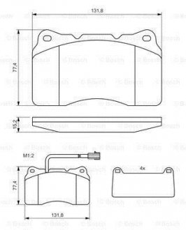 Тормозные колодки дисковые BOSCH 0986494131