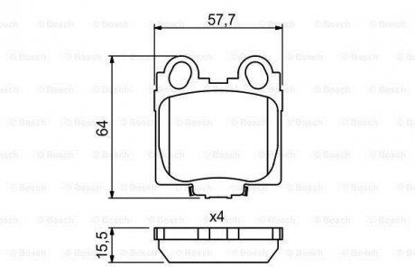 Гальмівні колодки дискові LEXUS GS,IS,SC 97- BOSCH 0986494231 (фото 1)