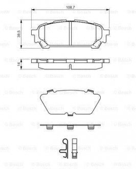 Колодки тормозные BOSCH 0986494232