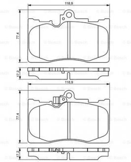 Гальмівні колодки дискові BOSCH 0986494252 (фото 1)