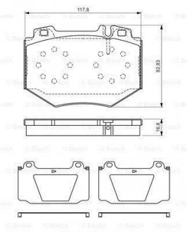 Тормозные колодки дисковые BOSCH 0986494352