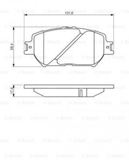 Гальмівні колодки LEXUS GS300 "F "05-11 BOSCH 0986494418 (фото 1)