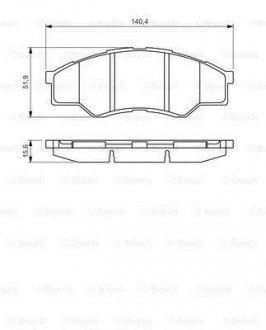 Гальмівні колодки дискові BOSCH 0986494425