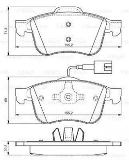 Колодки гальмівні дискові BOSCH 0 986 494 465