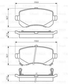 Тормозные колодки BOSCH 0986494496