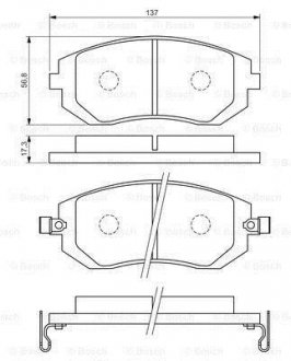 Тормозные колодки BOSCH 0986494558