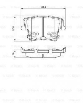 Гальмівні колодки дискові BOSCH 0986494678