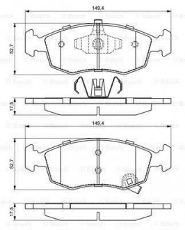 Колодки тормозные BOSCH 0 986 494 687