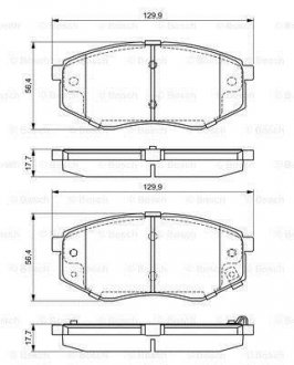 Гальмівні колодки дискові BOSCH 0986494692