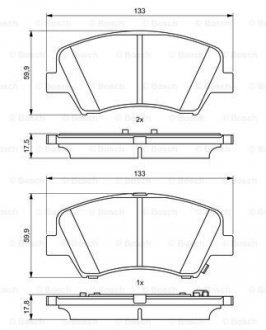 Гальмівні колодки дискові BOSCH 0 986 494 712