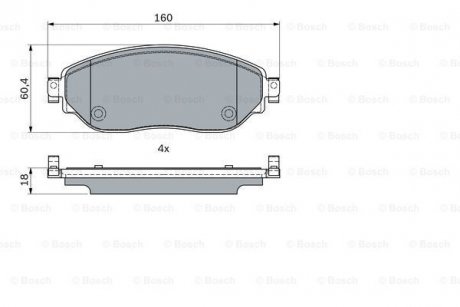 Гальмівні колодки дискові BOSCH 0 986 494 741 (фото 1)