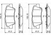 Гальмівні колодки дискові HYUNDAI/KIA/SSANGYONG i30/Ceed/Optima/Korando \'\'R \'\'10>> BOSCH 0 986 494 768 (фото 7)