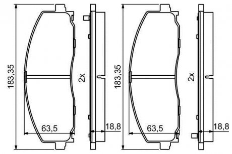 Тормозные колодки BOSCH 0 986 494 769