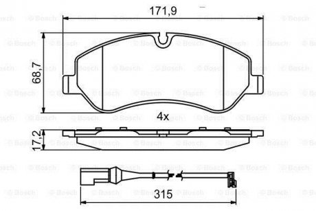 Тормозные колодки BOSCH 0 986 494 844