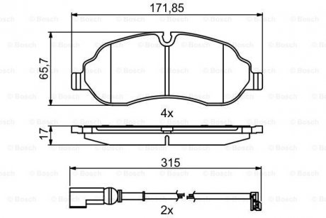 Тормозные колодки BOSCH 0986494845