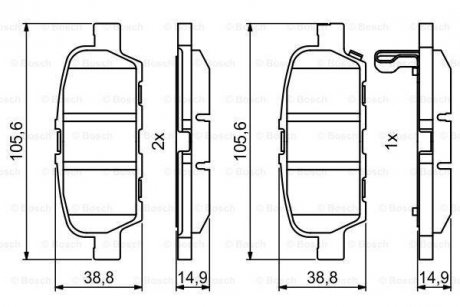 Колодки тормозные BOSCH 0 986 494 857