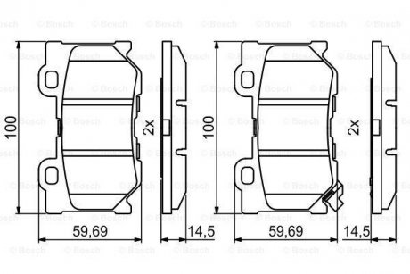 Тормозные колодки BOSCH 0986494863