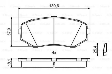 Тормозные колодки, дисковые BOSCH 0 986 494 879 (фото 1)