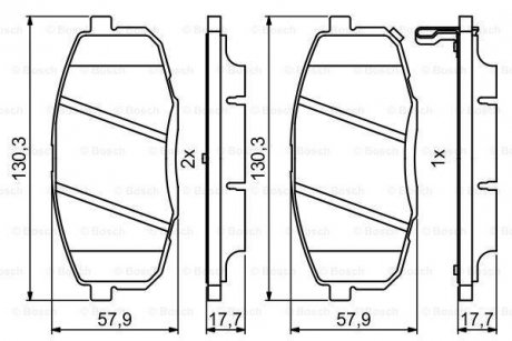 Гальмівні колодки дискові BOSCH 0986494995