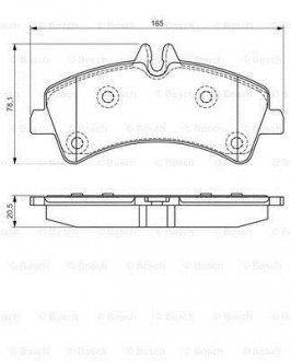 ДИСКОВЫЕ КОЛОДКИ ЗАДНI PREMIUM2 BOSCH 0 986 495 099