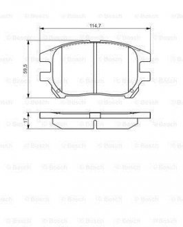 Тормозные колодки дисковые Lexus RX300 U1 2001-2003 F BOSCH 0986495140