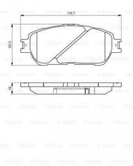 Тормозные колодки дисковые BOSCH 0986495160 (фото 1)