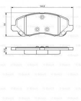 Комплект гальмівних колодок з 4 шт. дисків BOSCH 0986495170 (фото 1)