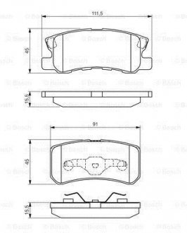 Тормозные колодки дисковые BOSCH 0986495172