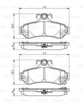 Гальмівні колодки дискові TOYOTA Camry V40/V50 "R "06>> BOSCH 0986495173