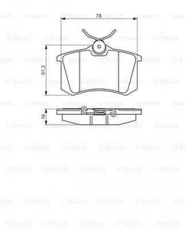 Тормозные колодки AUDI/VW/PEUGEOT/CITROEN/FIAT/LANCIA \'\'R \'\'97-05 PR2 BOSCH 0986495231