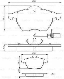 Гальмівні колодки дискові BOSCH 0 986 495 232 (фото 1)