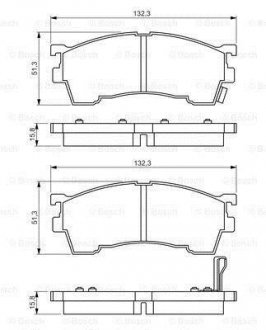 Тормозные колодки дисковые BOSCH 0986495265