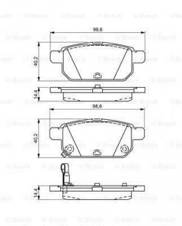 Тормозные колодки BOSCH 0986495301