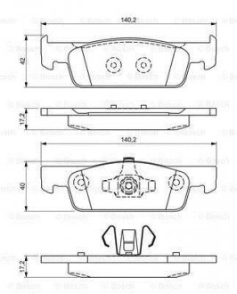 Колодки тормозные дисковые BOSCH 0 986 495 334